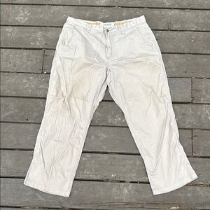 Mountain Khakis Cream Chinos Lightweight Flat Front size 38x30